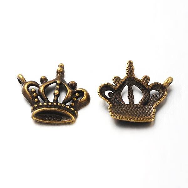 Tibetan Style Metal Alloy Crown Pendants