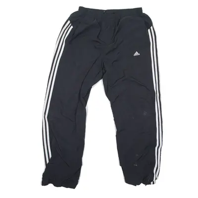 ADIDAS Track Pants Black Tapered Mens L W29 L28