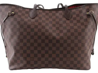 Pre-owned Louis Vuitton Coated Canvas tote bags Damier Ebene Neverfull GM
