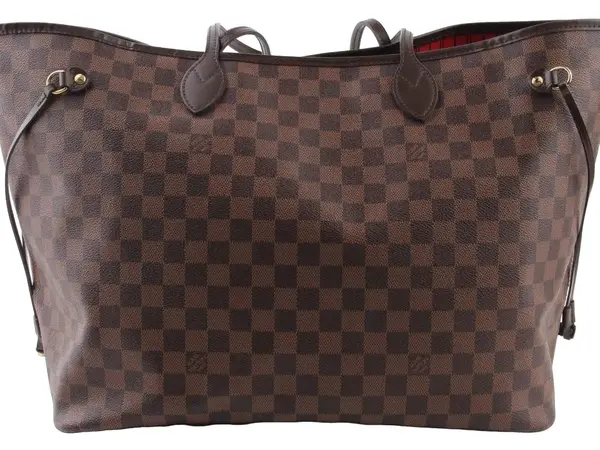 Pre-owned Louis Vuitton Coated Canvas tote bags Damier Ebene Neverfull GM