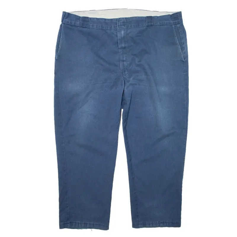 DICKIES Workwear Trousers Blue Regular Straight Mens W44 L25