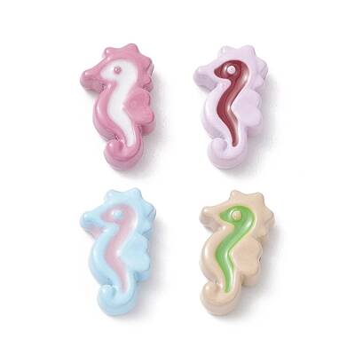 Spray Painted Alloy Beads