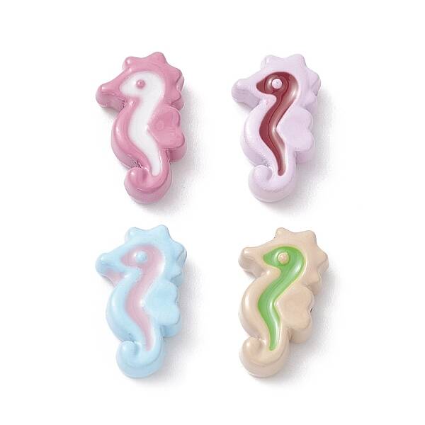 Spray Painted Alloy Beads