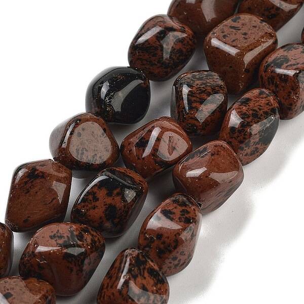 Natural Mahogany Obsidian Beads Strands