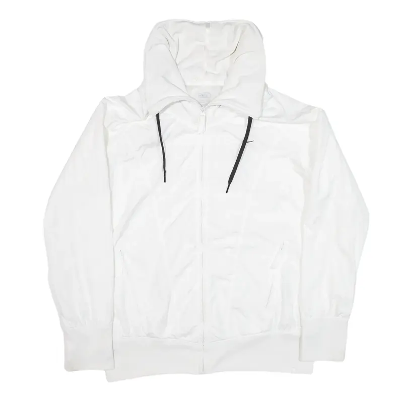 NIKE Track Jacket White Floral Womens L