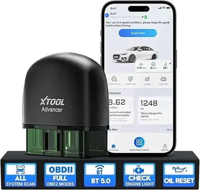 XTOOL AD20 Pro OBD2 Scanner Full System Car Diagnostic Android&IOS Scan Tool, Oil Reset, Check Engine Light, Performance Test...