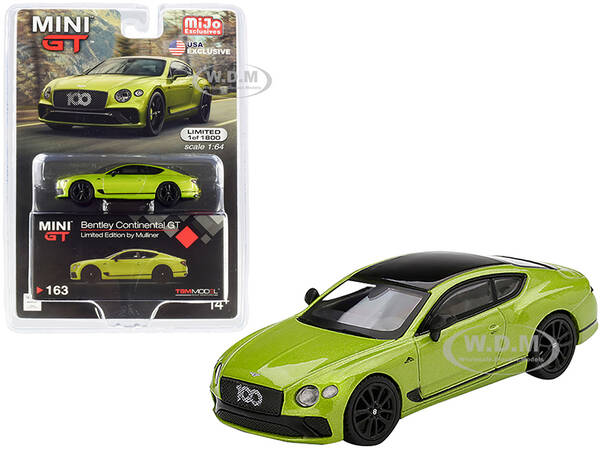 Bentley Continental GT Limited Edition by Mulliner Green Metallic with Black Top Limited Edition to 1800 pieces Worldwide 1/6...