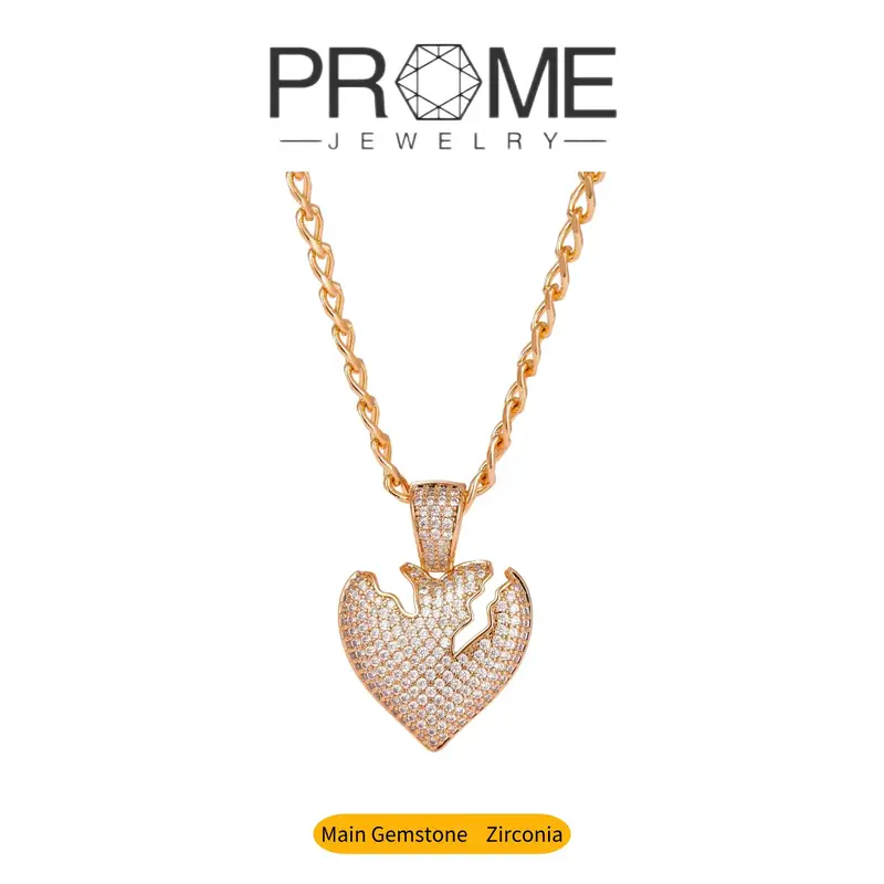 (CN020)Cubic Zirconia Heart Pendant Necklace Set High-Quality Copper with Luxury Finish Elegant Trendy Design for Women Ideal...