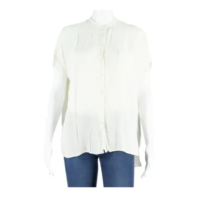 TCN Womens Shirt Beige Sleeveless Silk S