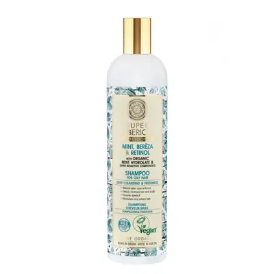 Natura Siberica Menta Betulla Retinolo Shampoo Professionale per capelli Grassi 400ml
