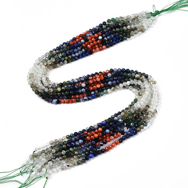 Natural & Synthetic Mixed Gemstone Beads Strands