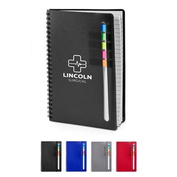 100 Promotional Semester Spiral Notebook With Sticky Flags - ...