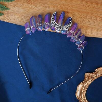Eletroplated Quartz Crystal Hair Bands
