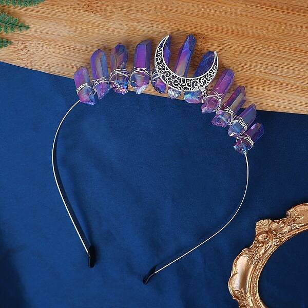 Eletroplated Quartz Crystal Hair Bands