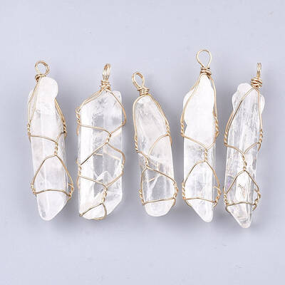 Natural Quartz Crystal Big Pendants