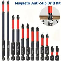 Magnetic Drill Bit Set, Anti-slip Phillips & Impact Bits for Electric/Manual Drivers, Durable & Secure Drilling Solution, Scr...