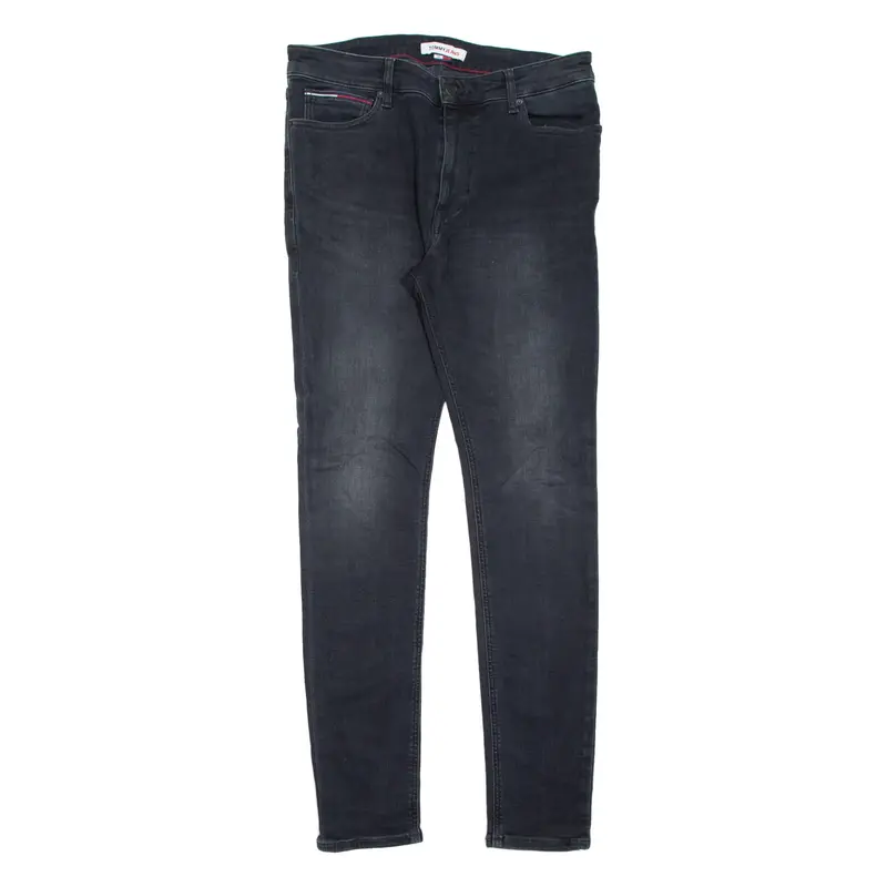 TOMMY HILFIGER Mens Jeans Black Regular Straight W34 L34