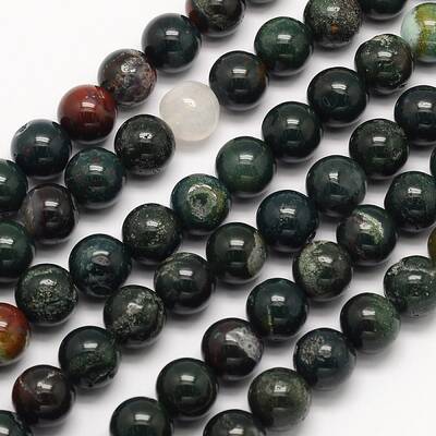 Natural Bloodstone Beads Strands