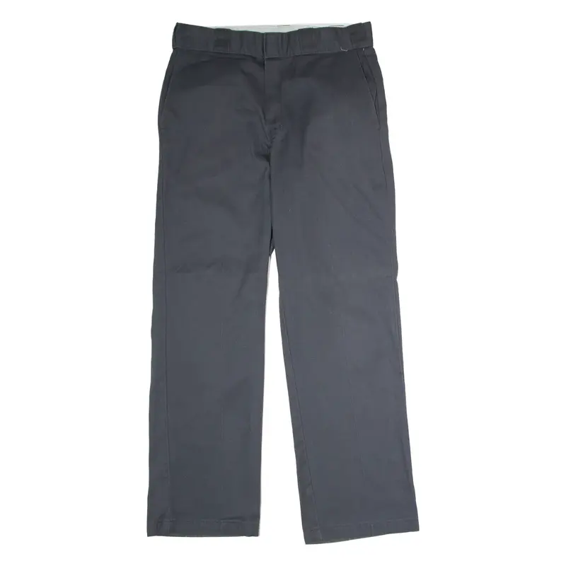 DICKIES Workwear Mens Twill Trousers Grey Regular Straight W31 L30