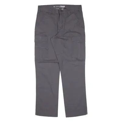 CARHARTT IRR Cargo Workwear Mens Trousers Grey Relaxed Straight W32 L32