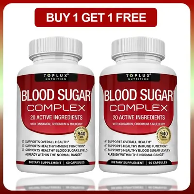 Limited time sale -50% off a packBloodSugar Complex -60 Capsules with ChromiumCinnamon & Mulberry for Healthy Sugar Levels &I...