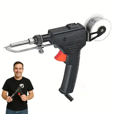 Soldering Iron Kit 180-520℃ Adjustable Temperature Corded Solder Iron Internal Heat Electric Welding Tool with Welding Wire...