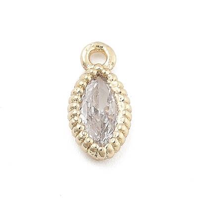 Brass Micro Pave Cubic Zirconia Pendants