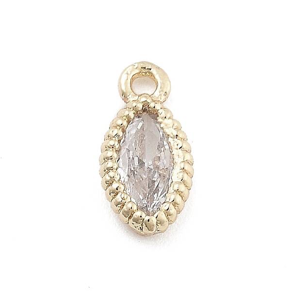 Brass Micro Pave Cubic Zirconia Pendants