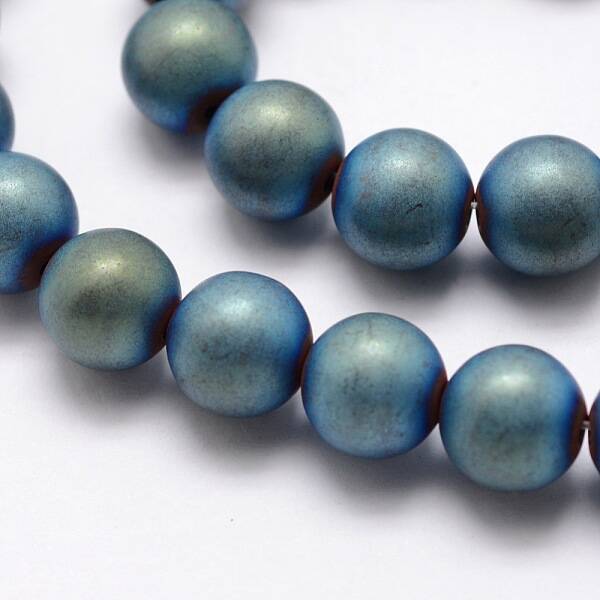 Electroplate Non-magnetic Synthetic Hematite Beads Strands