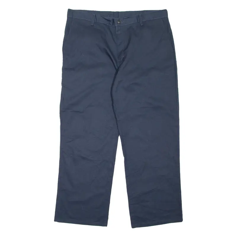 DICKIES Workwear Mens Trousers Blue Loose Straight W38 L29