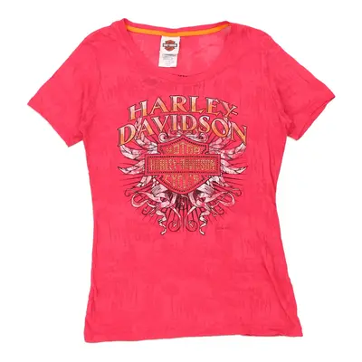 Tennessee Harley Davidson Spellout T-Shirt - XL Pink Cotton
