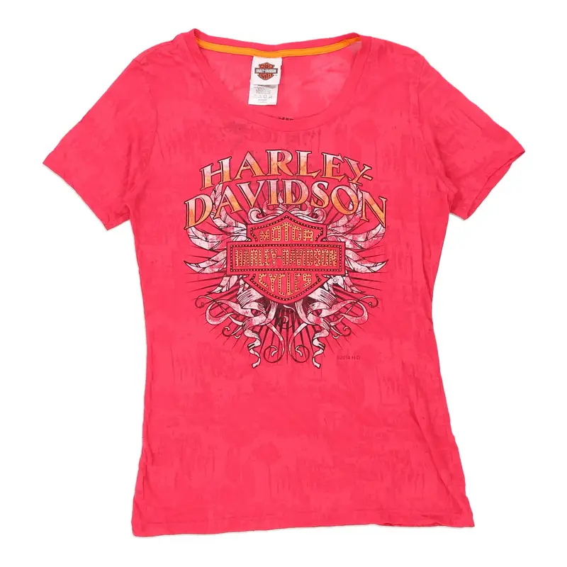 Tennessee Harley Davidson Spellout T-Shirt - XL Pink Cotton