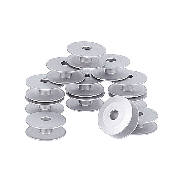 30pcs Aluminum Bobbins Metal Bobbins Empty Thread Spool for Long Arm Quilting Sewing Machine Crafts Making