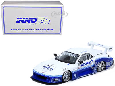 Mazda RX7 (FD3S) LB-Super-Silhouette RHD (Right Hand Drive) 1 White and Blue \