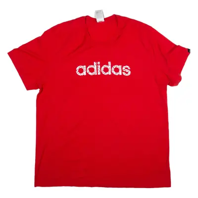 ADIDAS Mens T-Shirt Red 2XL