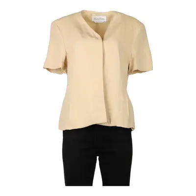 Max Mara Blouse - Medium Cream Linen Blend