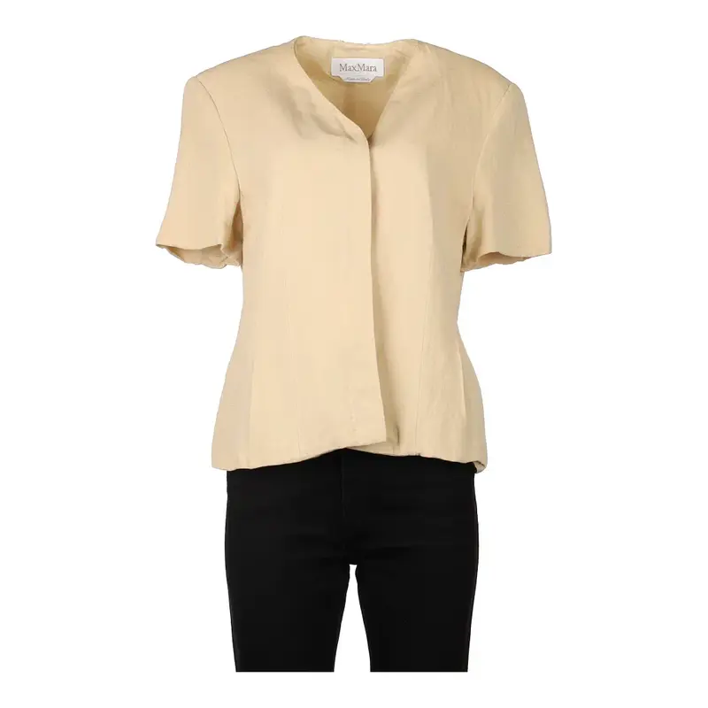 Max Mara Blouse - Medium Cream Linen Blend