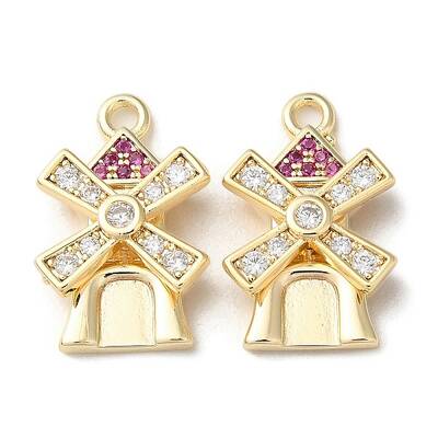 Brass Micro Pave Cubic Zirconia Pendants