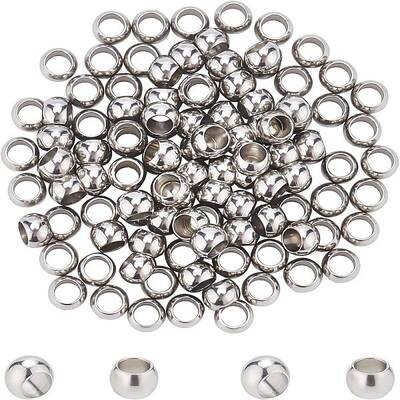 100Pcs 304 Stainless Steel Beads