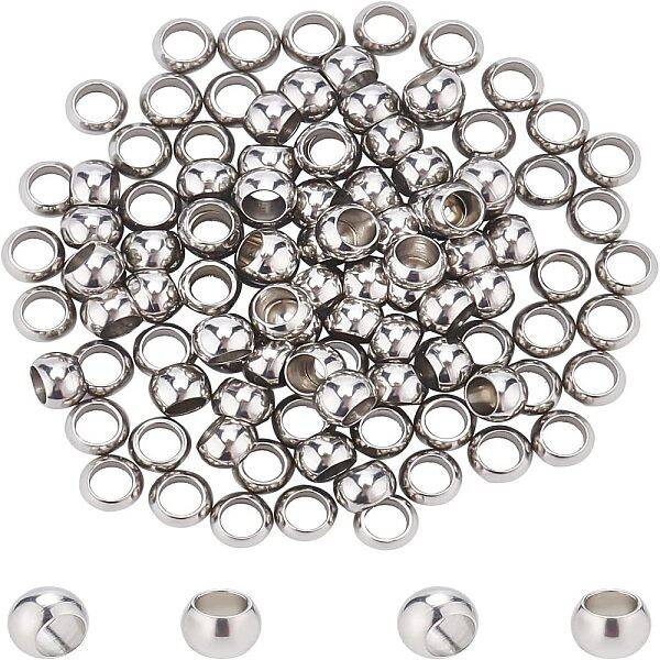 100Pcs 304 Stainless Steel Beads