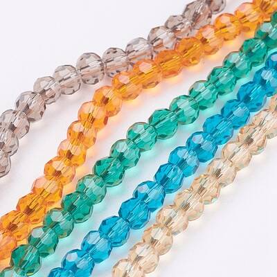 Eco-Friendly Glass Round Beads Strands
