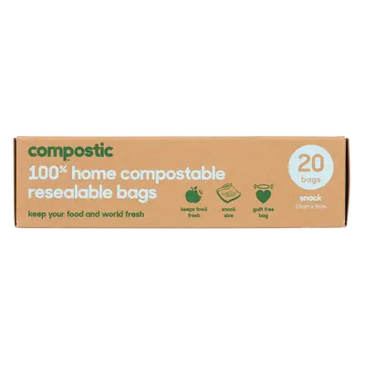 compostic snack bags - 20 bags