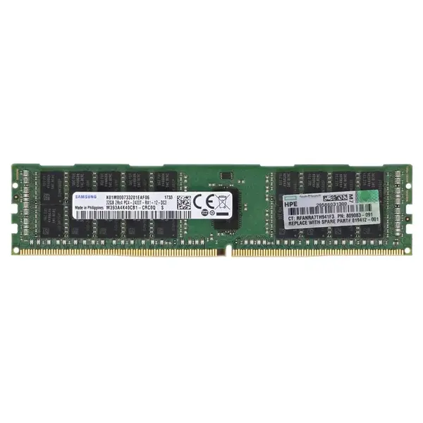 HP 819412-001 | 32GB DDR4-2400MHz PC4-19200 ECC Registered RDIMM CL17 2Rx4 1.2V 288-Pin Memory Module