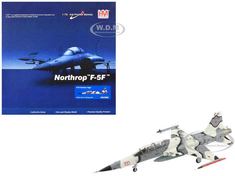 Northrop F-5F Tiger II Aircraft 810834, Franken Tiger, VFC-111 Sundowners (2023) United States Navy Air Power Series 1/72...