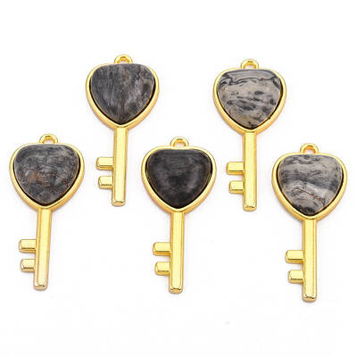 Natural Map Stone/Picasso Stone/Picasso Jasper Pendants