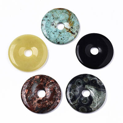 Natural & Synthetic Mixed Gemstone Pendants