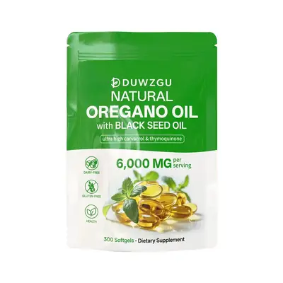 Oil of Oregano with Black Seed Oil | Natural Antioxidants | Nutritional Support | Highly Effective Botanicals Dietary Healthc...