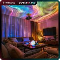 2 Scene -Ocean Wave & 3D Water RippleProjector Light-16-Color Round Lamp withControl, Relaxation & Romantic Night Ambience Ti...