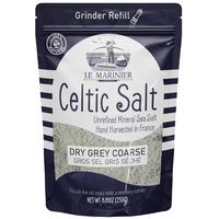 Le Marinier French Sea Salt Dry Grey 0.6lb Mineral-Rich Unrefined Sea Salt 100% Natural Hand Harvested Light Grey Electrolyte...