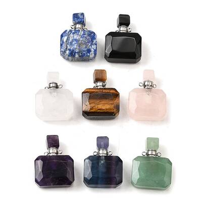 Gemstone Perfume Bottle Pendants